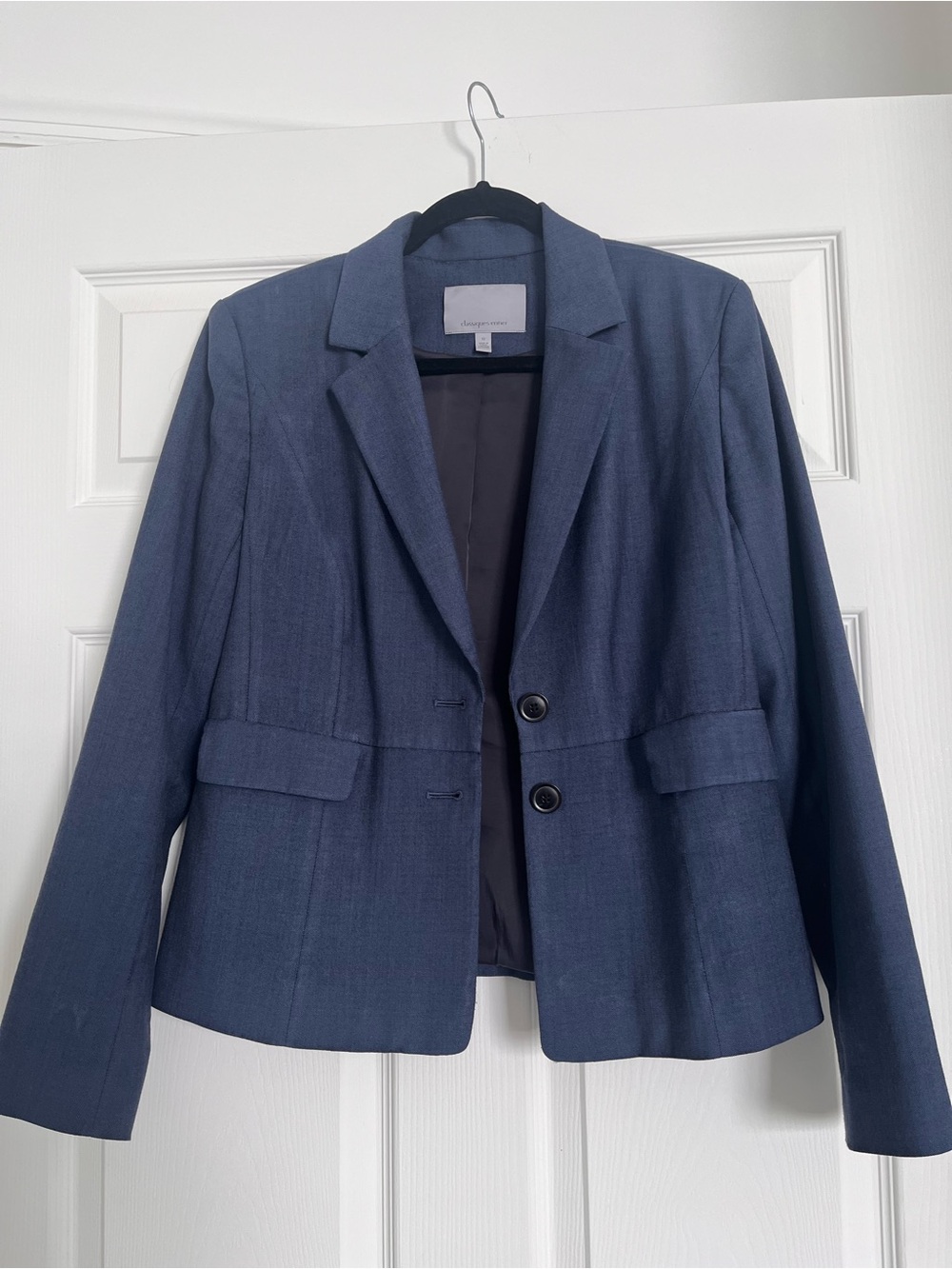 Classic Navy/Jean colored Women's Blazer - Tailored Two-Button Jacket